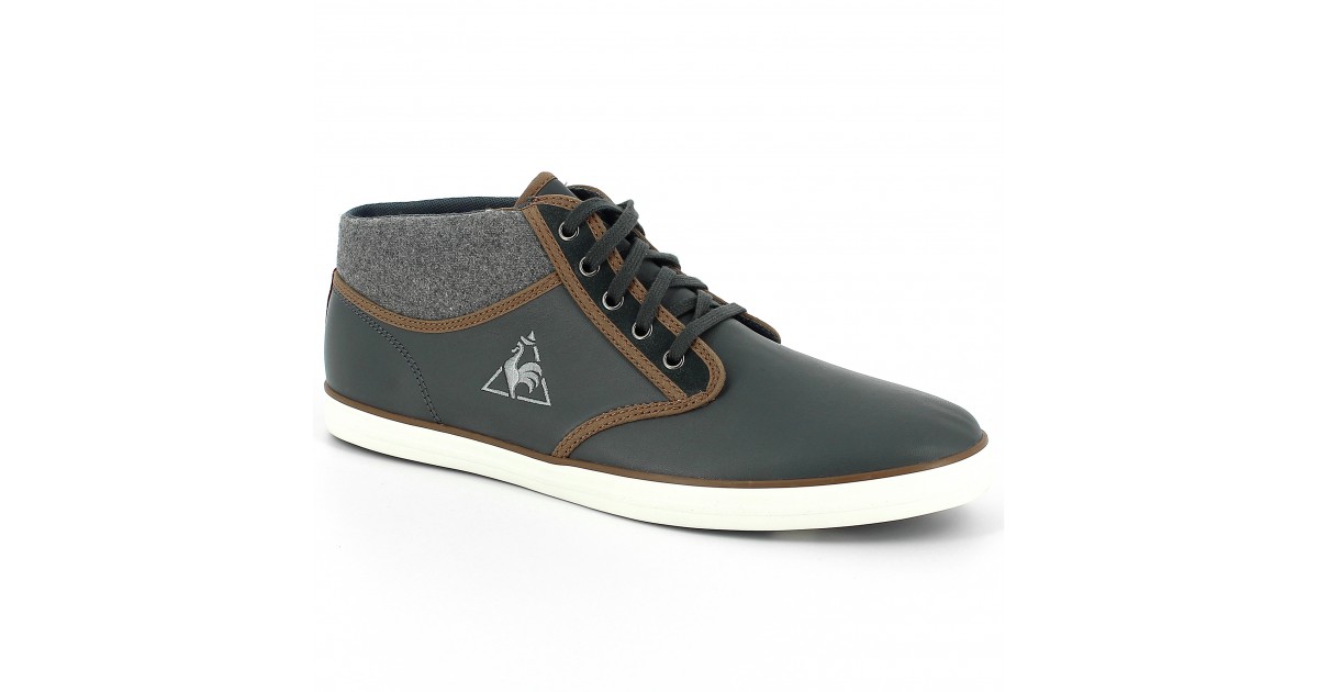 footwear mid le coq sportif brancion lea felt charcoal