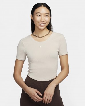 nike sportswear chill knit mini rib top