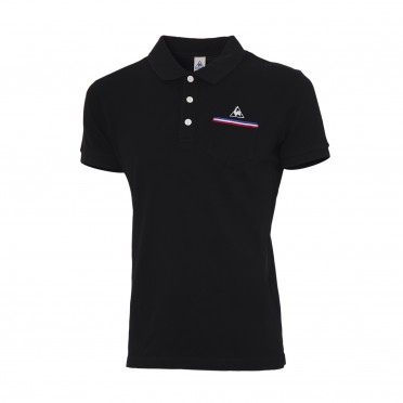 tricolores pavot polo ss m black