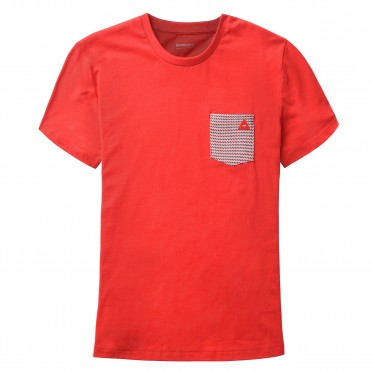 geo jacquard pocket tee ss m pur rouge