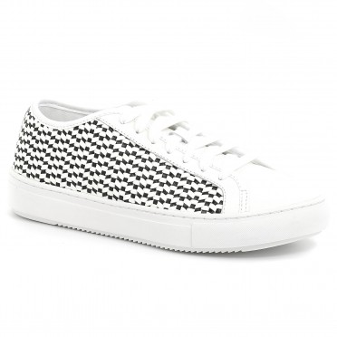 jane woven optical white/black