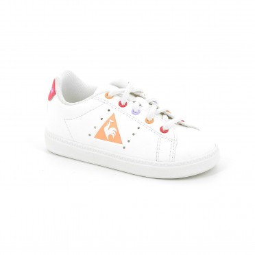 courtone inf s lea optical white/rose red