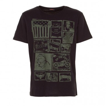 m-ss t-shirt black/green