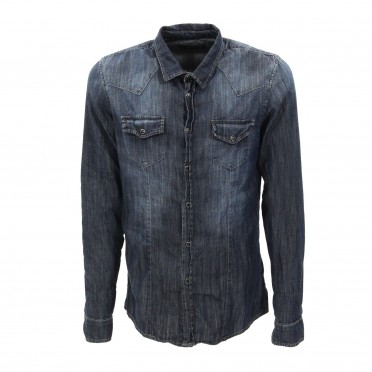 m-l/s shirt blue denim