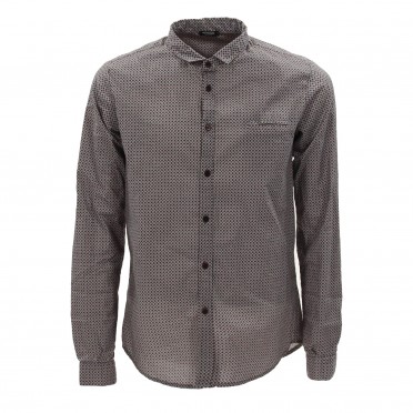 ls shirt dot grey/red