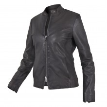 w-leather jacket dk.grey