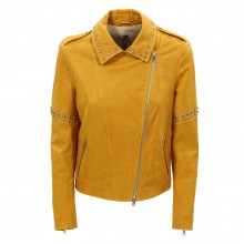 w leather jacket yellow