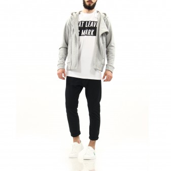m jacket hoodet grey