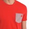 geo jacquard pocket tee ss m pur rouge