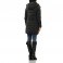 w-hooded padded longline  jacket