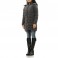 w-hooded padded longline  jacket