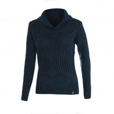 w-maglia c/incroc.ml petrolio