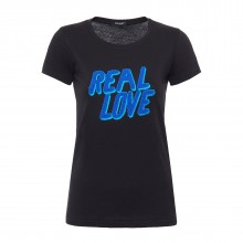 w t-shirt real love black